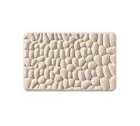 Générique Non-Slip Memory Foam Bath Mat, Le Tapis De Bain Galet，40 x 60cm Absorbent Bathroom Mat, Ultra Soft and Comfortable Shower Mat, Dark Grey Decorative Mat, Machine Washable, Quick Dry