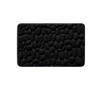 Générique Non-Slip Memory Foam Bath Mat, Le Tapis De Bain Galet，40 x 60cm Absorbent Bathroom Mat, Ultra Soft and Comfortable Shower Mat, Dark Grey Decorative Mat, Machine Washable, Quick Dry