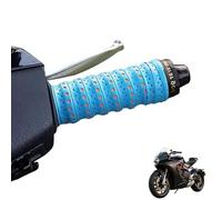 Générique Non-Slip Soft Silicone Grip Tape for Motorcycle Handlebars, Wrap-Around Dirt Bike Grips, Anti-Slip Motorcycle Handlebar Grips with Air Vent Holes (Blue,2 Pair)