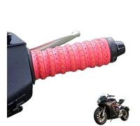 Générique Non-Slip Soft Silicone Grip Tape for Motorcycle Handlebars, Wrap-Around Dirt Bike Grips, Anti-Slip Motorcycle Handlebar Grips with Air Vent Holes (Rose red,2 Pair)