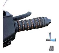 Générique Non-slip Soft Silicone Grip Tape, Non-Slip Soft Silicone Grip Tape for Motorcycle Handlebars, Function with Air Vent Holes and Shock-Absorbing, for Bike, Fishing Pole, Gym (Black,2PCS)