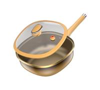 Générique Non-stick Frying Pans - Titanium Alloy Non-stick Frying Pan | Deep Pan With Lid | Deep Fryings Pans With Lid, Kitchen Accessories For Cooking At Home, Eggs, Pancakes, Baking, Electric