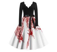 Générique Nonne Deguisement Pirate Costume Soirée Malefique Elegante Citrouille Medieval Victorienne Cosplay Halloween Femme Demon Witch Sexy Horreur Fantôme Corset Robe Sorciere Femme XXL