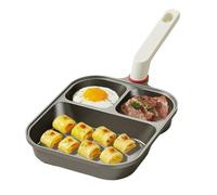 Générique Nonstick Frying Pan - Heavy Duty Burger Cooker, Compact Breakfast Pot | Multiuse Skillet for Dosa Pancake Quesadilla Wrap Tortilla Meat Grill Sandwich Sausage Quick Meal Kitchen Use