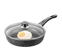 Générique Nonstick Frying Pan, Induction Skillet Cookware, Ceramic Coated Omelet Pan, Heat-Resistant Cooking, Durable Metal, for Egg, Fish, Steak, Apartment, Home, Kitchen, Restaurant, 7.48 inch