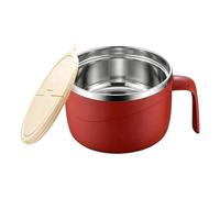 Générique Noodle Bowl - 1200ml Large Cup with Lid and Handle for Hot Meals | Stainless Steel Liner with Food Container, Portable Soup Pasta Cereal Oatmeal Bowl for Kitchen Dorm Office Use