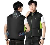Générique Noraui Storm Fan Jacket, Noraui 2025 Storm Fans, Japanese Fan Jackets with 2 Fans, 360 Cooling Vest for Men (Black,3TG)