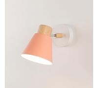 Générique Nordic Wall Mounted Lights Modern Simple Wall Lamp Bedroom Bedside Lighting for Headboard Living Room(Pink)