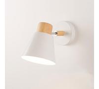 Générique Nordic Wall Mounted Lights Modern Simple Wall Lamp Bedroom Bedside Lighting for Headboard Living Room(White)