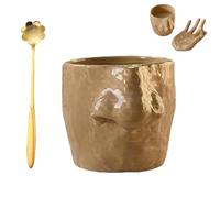Générique Nose Picking Ceramic Cup, Creative Personality Funny Storage Cups and Hand Holder, Ring Trinkets Cosmetic Tray, Multifunctiona Art Coffee Mug for Home Office Desk Decoration