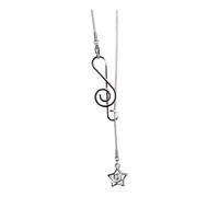 Générique Note de musique tourbillons étoile pendentif collier léger chaîne réglable bijoux accessoires pour femmes filles collier de mode coréenne