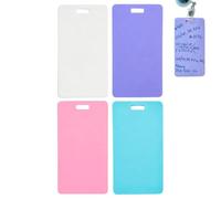 Générique Notes Adhésives Effaçables Badges, 4 Couleurs Mini Tableau Blanc Effaçable Portable, Badges Nominatifs Réutilisables, Mini Bloc Notes Effaçable Multifonction, pour Fournitures Bureau