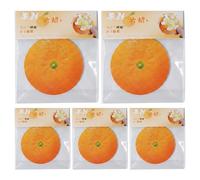 Générique Notes Repositionnables Fruit,5 feuilles forme orange | 8 Cm Bloc-Notes Adhésif,pour Bureau, Classe, Maison, Étudiants, Couples, Amis, Camarades