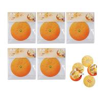 Générique Notes Repositionnables Fruit,5 feuilles forme orange,Note adhésive 7,9 cm | pour Bureau, Classe, Maison, Étudiants, Couples, Amis, Camarades