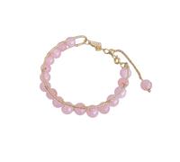 Générique Nouveau bracelet de perles en naturelle tempérament bracelet de perles personnalisé polyvalent léger et artisanat haut de gamme Choix Avec Naturelle Bijoux (Pink, One Size)