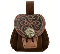 Générique Nouveau design Sac à dés en cuir PU Plateau Mignon Pochette à cordon pour D&D Donjons et Dragons RPG Porte-monnaie Idée cadeau