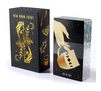 Générique Nouveau Jeu de Tarot Lunaire 78, Bord doré, pour débutants, Couverture Rigide, Taille Standard 12x7cm New Moon Tarot