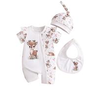 Générique Nouveau-Né Combinaison Bebe Fille Garcon,Naissance Printemps Chaud Capuche Barboteuse Pilote Bébé Vetement Mignon Enfants Pyjama Jumpsuit pour Garçon et 2-36 Mois