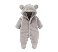 Générique Nouveau-né Infantile bébé garçons Filles Habit de Neige Manteau d'hiver Ours Solide Chaud Polaire à Capuche Barboteuse Combinaison Tenues Combinaison Pyjama Loup