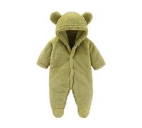 Générique Nouveau-né Infantile bébé garçons Filles Habit de Neige Manteau d'hiver Ours Solide Chaud Polaire à Capuche Barboteuse Combinaison Tenues Combinaison Pyjama Loup