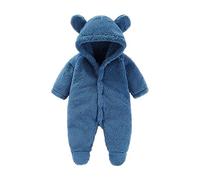 Générique Nouveau-né Infantile bébé garçons Filles Habit de Neige Manteau d'hiver Ours Solide Chaud Polaire à Capuche Barboteuse Combinaison Tenues Combinaison Pyjama Loup