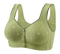 Générique Nouveau Style Femme Fermeture Avant Imprimé Caractéristique sans Armatures Large Bretelles Moyen Âge Bonnet Fixe Grande Taille Soutien Gorge Débardeur Confortable Soutien