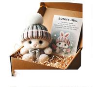 Générique Nouveauté 2026 Lapin Câlin Mignon Cadeau de Pâques, 4 Couleurs Lapins Câlins Mignons, Lapins en Boîte, Coffret de Soutien Émotionnel avec Carte et Cadeau pour Les Amoureux (A)