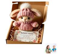 Générique Nouveauté 2026 Lapin Câlin Mignon Cadeau de Pâques, 4 Couleurs Lapins Câlins Mignons, Lapins en Boîte, Coffret de Soutien Émotionnel avec Carte et Cadeau pour Les Amoureux (Z)