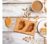 Générique Nouveaux modèles,Moules à biscuits en bois, tampons 3D sculptés en 3D, anti-adhésifs, moules de cuisson pour sablés, gâteau de lune, décoration de cuisine de vacanc