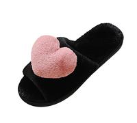 Générique Nouvelles pantoufles chaudes d'amour de peluche de laine commerce extérieur pour l'automne et l'hiver Pantoufles Roses Pour Femmes Floues (A, 41)