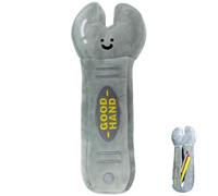 Générique Novelty 3D Plush Spanner Hammer Theme Pencil Case, Zipper Closure Stationery Storage Bag, Cute Soft Makeup Pouch & Office Storage Holder, School Supplies for Girls & Boys (Grey)