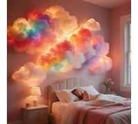 Générique Nuage Led Plafond,Diy Thundercloud Led Light,Lampe Leds Nuage D'Orage 3d,Bande Nuages Multicolores Accessoires Veilleuses Pour DéCoration Maison (800CM)