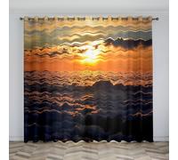 Générique Nuages Rideau Occultant Soleil Les Rideaux à Motifs 3D, Bloquant la Lumière et Isolants Thermiques, Créent Une Atmosphère Elégante et Moderne dans Le Salon et la Chambre