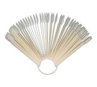 Générique Nuancier Ongles Naturel 50 Pièces Bâtonnets à Ongles pour Présenter Vernis Semi-Permanent et Accessoires de Nail Art Palette Pratique pour Entraînement et Affichage Couleurs