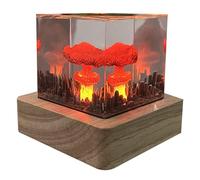 Générique Nuclear Light, 3D Atomic Atmosphere Lamps, 2 Inches Resin Mushroom Cloud & Shape Rechargeable, Night Lights for Creative Table Lamp, Environment Fixture Decoration, Home, and Studio