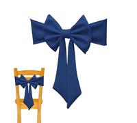 Générique Nœuds de Chaise de Noël - Décorations élégantes pour Ceinture de Chaise de Vacances, Ruban de Dossier antidérapant, Design de nœud épais amélioré pour fêtes, réunions, événements, décorati