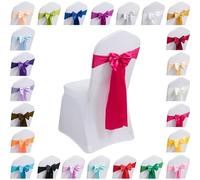 Générique Nœuds de Chaise Extensibles 6, 10, 20, 50, 100, 150 pièces, nœuds de Chaise Simples pour Housses de Chaise pour Mariages sans Housses de Chaise Blanches(Rose Red,10PCS)