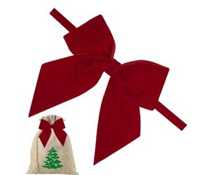 Générique Nœuds De Noël Décorations pour Couronne De Fêtes Attachées | Décorations Noël Nœuds Rouges Pour Les Portes, Chaises, Escaliers, , Fermes, Ainsi Qu'À L'Intérieur Et