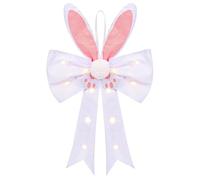 Générique Nœuds de Pâques - 54 cm présente Un nœud à Tirer | Wrapping Ribbon, LED Lights Spring Home Decor, Bunny Bow Easter Decorations, for Holiday Party Bedroom Living Room Apartment Wall Use