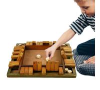 Générique Numéro Board Game - Wooden Shot The Box Educational Dice Toy, Fun Parent-Child Strategy Challenge, Perfect Interactive Entertainment pour Les fêtes | Bars, réunions de Famille, pour