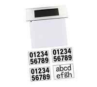 Générique Numéro de Maison Solaire Extérieur Étanche LED 6000K Blanc Froid Panneau d'Adresse Lumineux en Polypropylène et Acier Inoxydable Éclairage LED Puissant pour Plaque de Porte