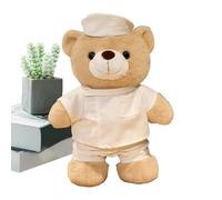 Générique Nurse Bear, Soft Cute Stuffed Bear, 11.81x7.87in Children's Throw Pillow, Cuddly Plush Design, Decorative Comforting for Nursery, Holidays, Kids' Bedrooms, Office Décor