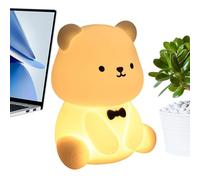 Générique Nut Bear Night Light, Silicone Dimmable Lamp, 4.09x3.9in Cartoon Sleep Companion, Soft Glow Lighting, Timer Sleep Mode for Kids, Adults, Bedside, Nursery, Bedroom, Nighttime Decor