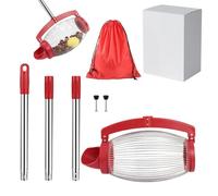 Générique Nut Collector - 6L Capacity Adjustable Stainless Steel Nut Collector, Upper Roller Pecan Chestnut Gatherer for Backyard Lemons Oranges Balls