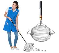 Générique Nut Gatherer Roller - Adjustable Handle Acorn | Walnut Picker Upper | Rolling Yard Tool for Pecans, Hickory Nuts, and Golf Balls | Durable Wire Cage Collector - Lawn & Garden Cleanup