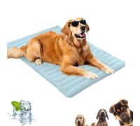 Générique Nuvica Tempbalance Mat, Cooling Relief for Pets, Washable Dog Ice Silk Cool, Keeps Happy for Pets, Suitable for Every Season (Blue, XL)
