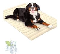 Générique Nuvica Tempbalance Mat,Double-Sided Pet Mat with Temperature Balance Function,Durable Scratch-Resistant Easy Clean Portable Cooling Mat for Cats Dogs, Small Medium Large Pets (Beige, S)