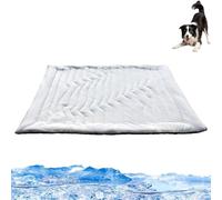 Générique Nuvica TempBalance Mat, Nuvica Dog Cooling Mat Indoor, Dual-Sided Design Cool Fabric Structure, Washable Dog CoolingMat Ice Silk CoolMat (Grey,X-Large)