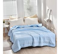 Générique Nuvodreams Cooling Blanket Queen, Nuvodreams Ice Cooling Calming Blanket, Lightweight & Breathable Summer Comforter Queen Size (Sky Blue,150x200cm/60 * 79inches)
