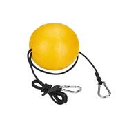 Générique Nylon Rope Buoy - Marine Grade Weatherproof Yellow PVC Solid | High Buoyancy Ultra-Visible Spherical Outer Boundary Wall Frame | 10cm